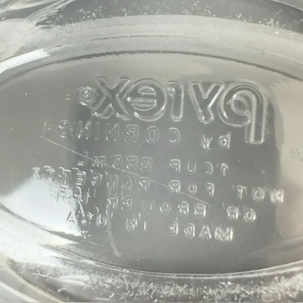 Pryex Oval Clear Glass Dish AuGratin Casserole set of 4, #B04, B05, B09, & B24